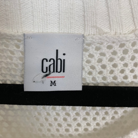 Cabi medium white asymmetrical open sweater tunic - Picture 7 of 8